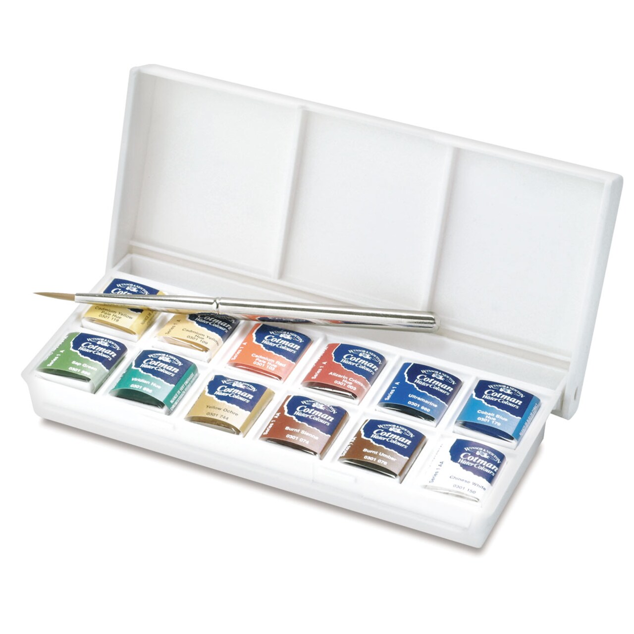 Winsor & Newton Cotman Watercolors - Sketcher's Pocket Set of 12, Assorted Colors, Half Pans
